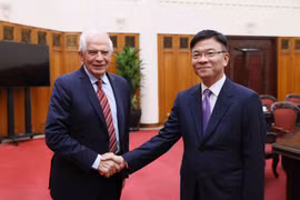 越南政府副总理黎成龙会见欧洲委员会副主席、欧盟外交与安全政策高级代表何塞普·博雷利·丰特勒斯。图自越通社