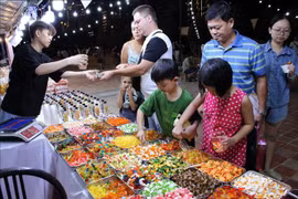 2024年岘港市越南与韩国文化节美食展位。图自越通社