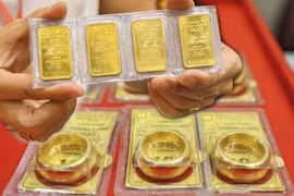10月23日上午越南国内金戒指卖出价攀升至8780万越盾一两。图自互联网