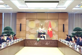 国会主席陈青敏会见东盟各国和东帝汶驻越大使和临时代办。图自越通社