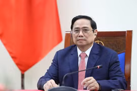 政府总理范明政与荷兰首相马克通电话