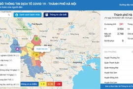 河内市新冠肺炎疫情流行病学动态地图正式亮相