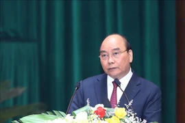 越南国家主席阮春福出席2021年全军军政会议