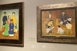 越南已故画家枚中栨绘画展在法国马孔市开展