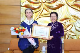 越南向墨西哥驻越南大使授予“致力于各民族和平友谊”纪念章