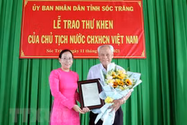 一位98岁高龄老人获国家主席表扬