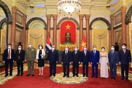 国家主席阮春福接收4国新任驻越大使递交的国书