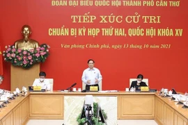 越南政府总理范明政接待芹苴市选民