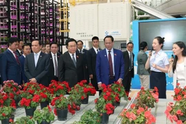 越南国会主席王廷惠参观中国云南省典型经济模式