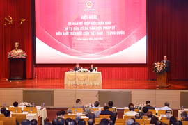 越南外交部长裴青山在会议上致辞。图自越通社