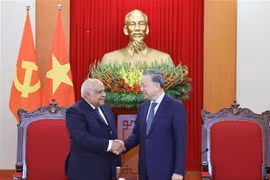 越共中央总书记苏林会见古巴驻越南大使。图自越通社