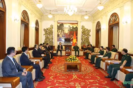 会见场景。图自越通社
