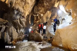 谅山省北山县战胜乡莫曼（Mỏ Mắm）溪生态旅游区Keng Tao洞。图自越通社