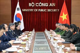 会谈场景。图自越通社