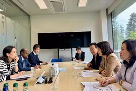 会谈场景。图自越通社