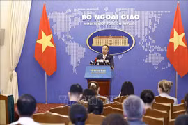 外交部副发言人段克越在外交部例行记者会上回答了媒体记者的提问。图自越通社