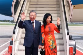 苏林总书记、国家主席和夫人离开古巴首都哈瓦那，圆满结束对古巴共和国进行的国事访问。图自越通社
