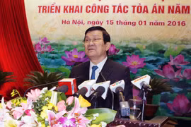 越南国家主席张晋创发表主旨演讲（图片来源：越通社）