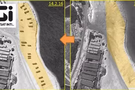 附图：中国在越南黄沙群岛富林岛部署防空导弹系统（图片来源：Fox News）