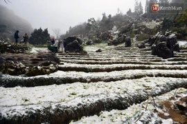 沙巴县23日22时开始下雪，下雪截至24日上午。