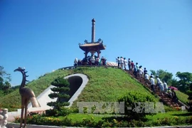 旅居海外越南青年侨胞前往广治古城历史遗迹区上香（图片来源：越通社）