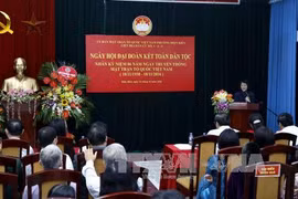 国家副主席邓氏玉盛出席在河内举行的全民族大团结日活动（图片来源：越通社）