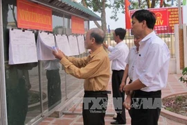 宁平省人民查看选民名单（图片来源：越通社）