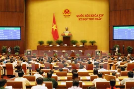 越南第十四届国会一次会议场景 