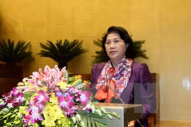 共中央政治局委员、国会副主席阮氏金银。