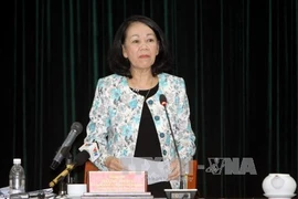  越共中央民运部部长张氏梅（图片来源：越通社）