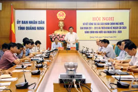 广宁省人民委员会主席阮德龙在广宁站发表讲话。（图片来源：广宁省门户网站）