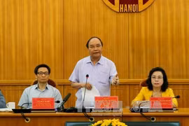 越南政府总理阮春福在会上发表讲话（图片来源：越通社）