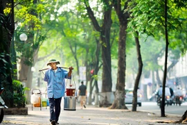 白糖水豆腐花担子(来源：越南人民报）