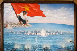 《鬼鹿角礁——永存的圆圈》油画作品
