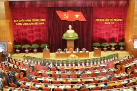 越南共产党第十一届中央委员会第十二次全体会议场景（图片来源：越通社）