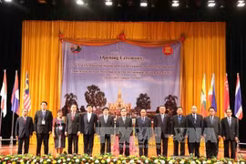 参加第九届东盟农村发展和扶贫工作部长会议的部长（图片来源：越通社）