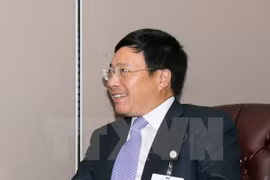 越南政府副总理、外交部长范平明（图片来源：越通社）