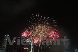 ​新加坡发射烟花 庆祝独立日（来源：Vietnam+）