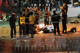 泰国曼谷爆炸事件现场（图片来源：THX/TTXVN）