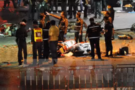 泰国曼谷爆炸事件现场（图片来源：THX/TTXVN）