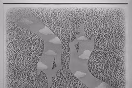 画展陈列一个作品（图片来源：越通社）