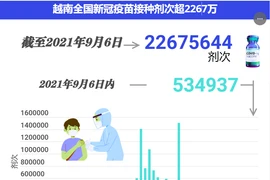 互动图表：越南全国新冠疫苗接种剂次超2267万