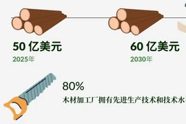 图表新闻：越南力争至2025年木材及木制品出口额达200亿美元