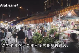 鲜花迎来‘妇女节’ 河内市最大花卉市场香正浓