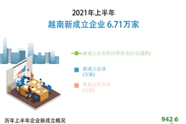 图表新闻：2021年上半年越南新成立企业6.71万家