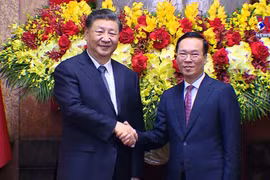 越南国家主席武文赏同中共中央总书记、国家主席习近平举行会谈