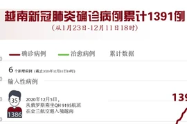 图表新闻：越南新冠肺炎确诊病例累计1391例