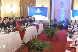 越古议会间合作委员会首次会议场景。 图自越通社