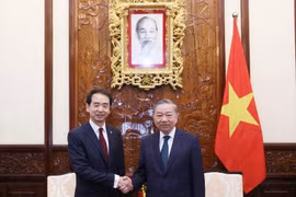 苏林接受中国新任驻越大使何炜递交国书