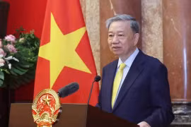 越南国家主席苏林。图自越通社